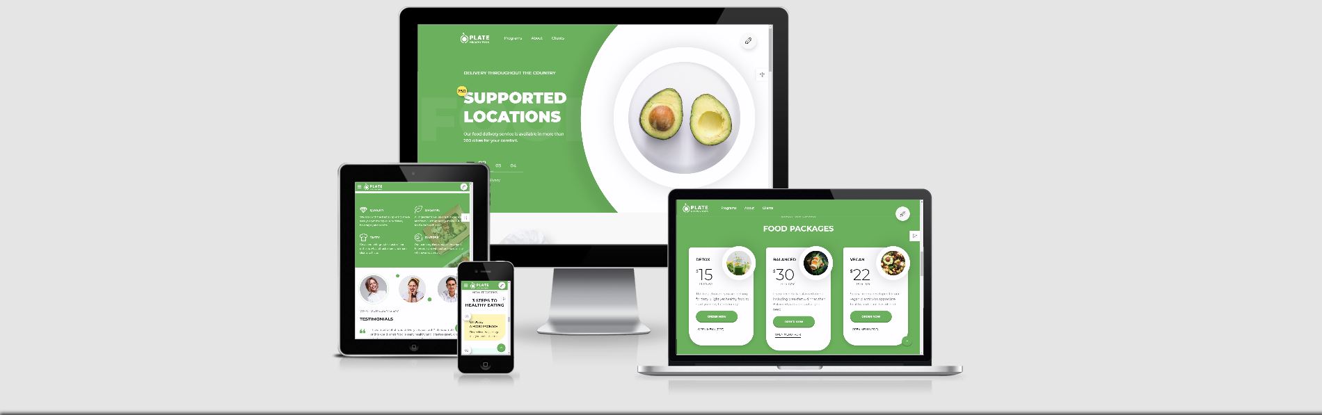 An example of a healthy food website
