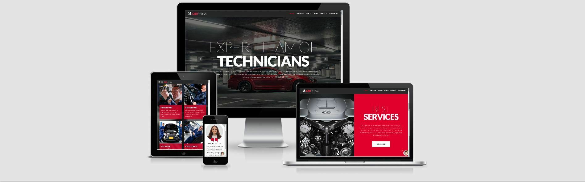 An example of creating a website for auto repair